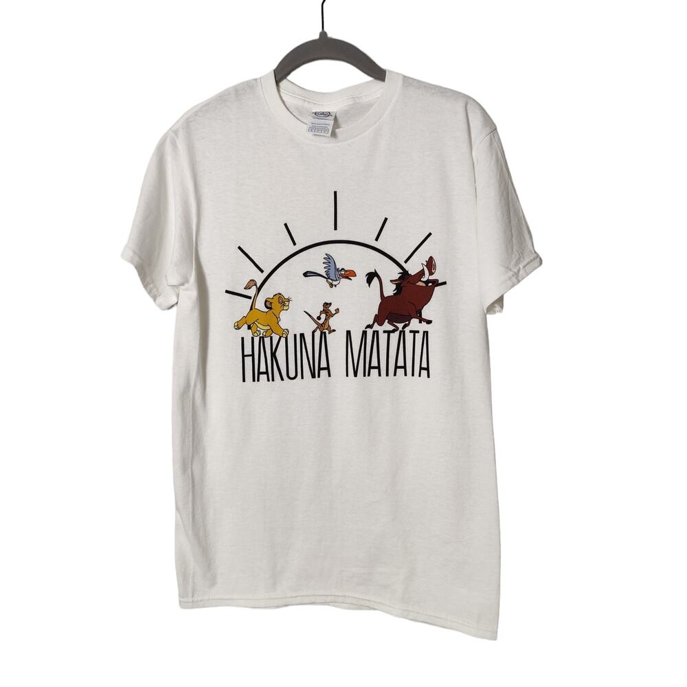 NWOT Sz S Lion King White Hakuna Matata Short Sleeve T Shirt Delta Pro Weight